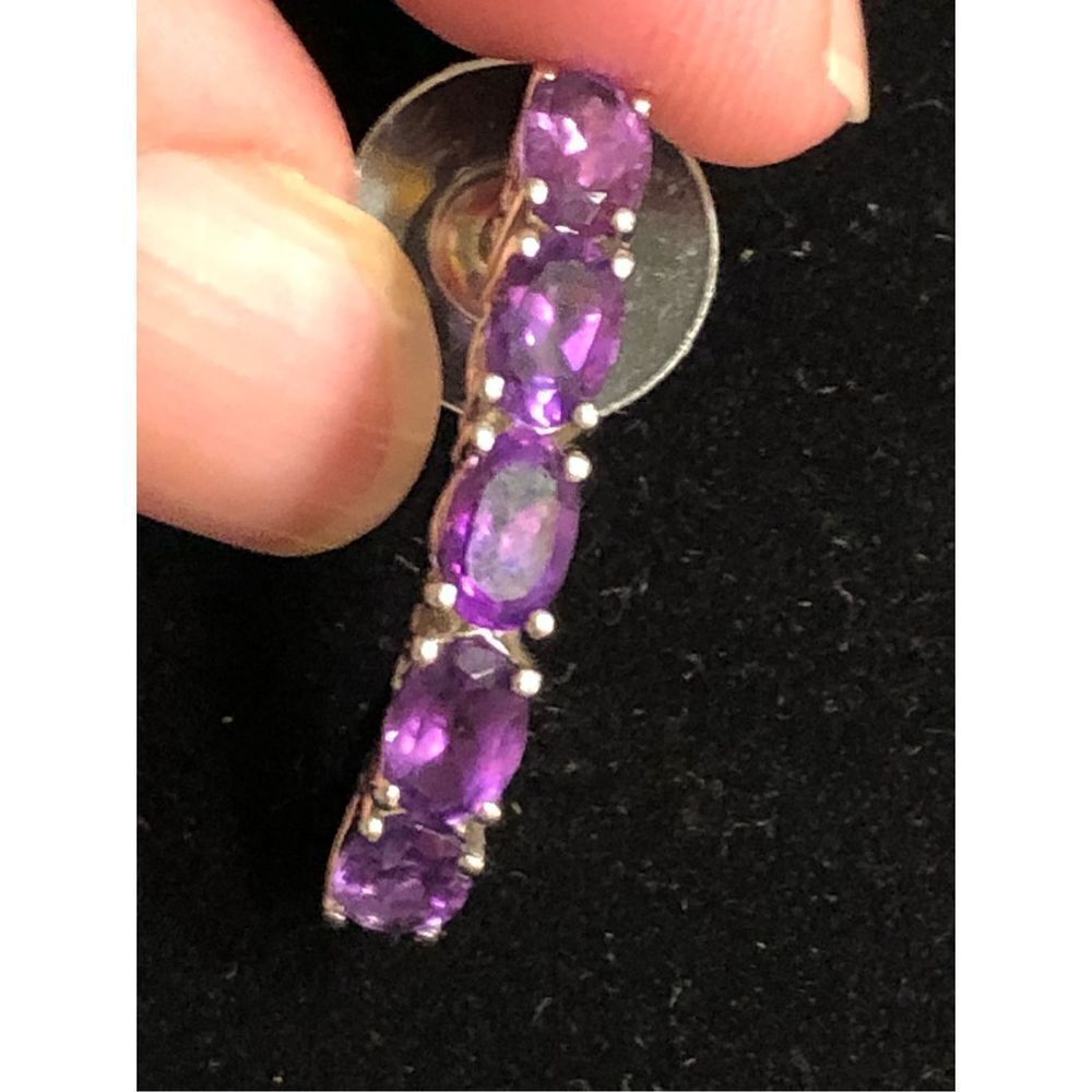 JTV Amethyst Post Earrings 